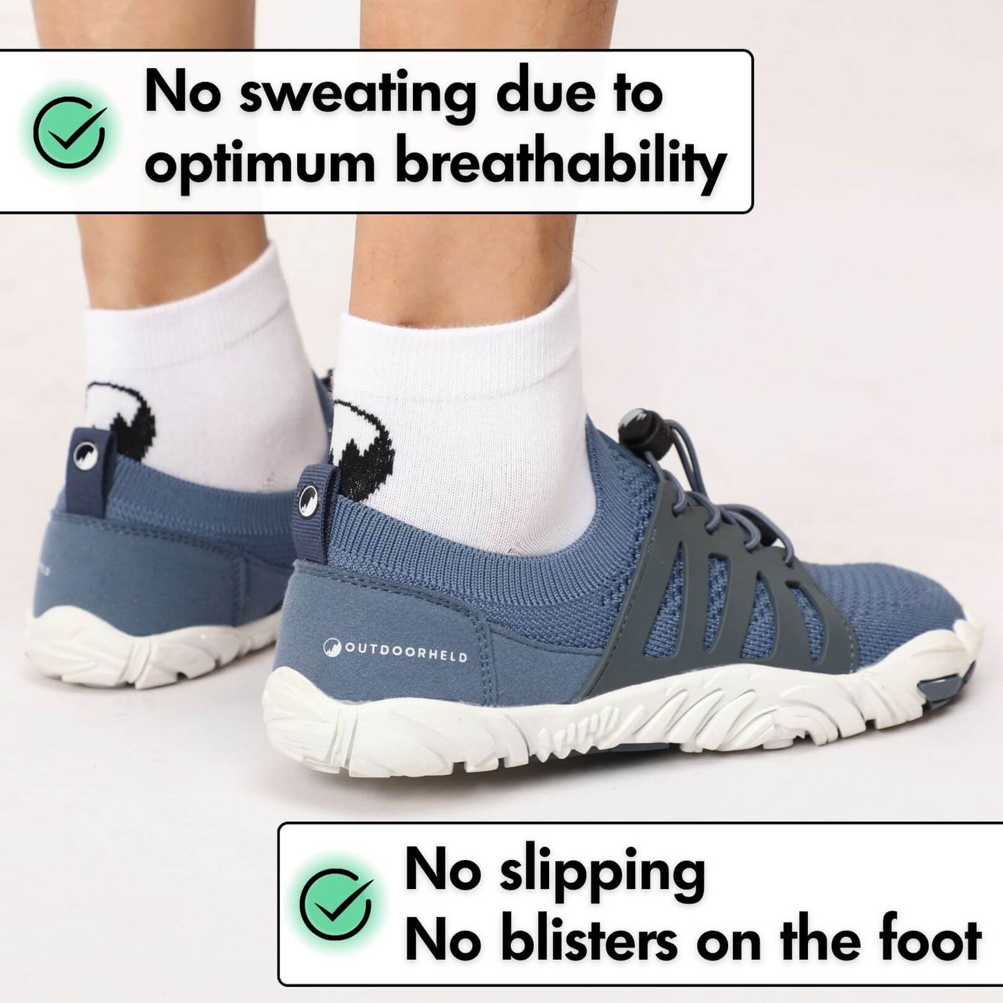 Sneaker Barefoot Socks - White