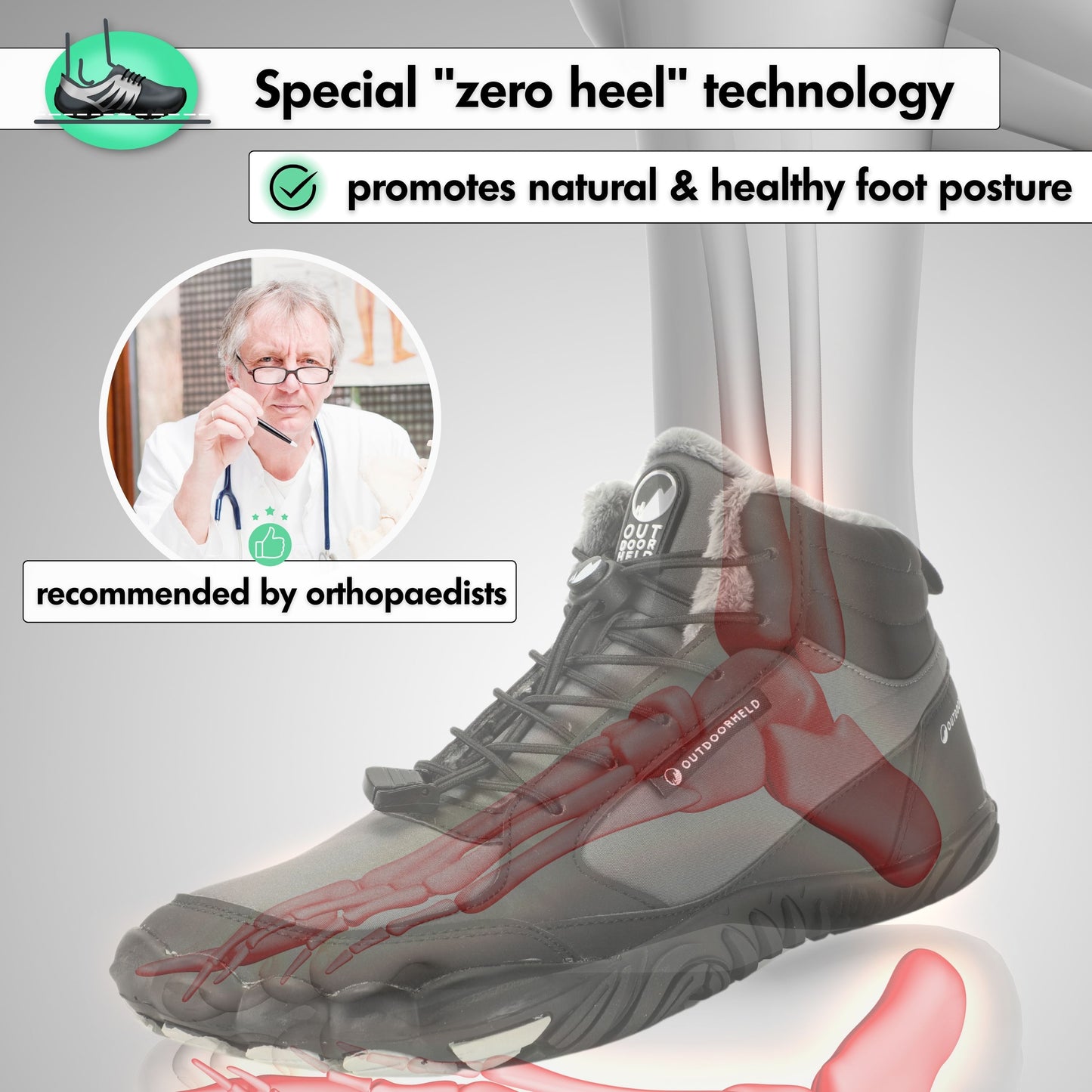 Winter Prime - Waterproof Barefoot Shoes