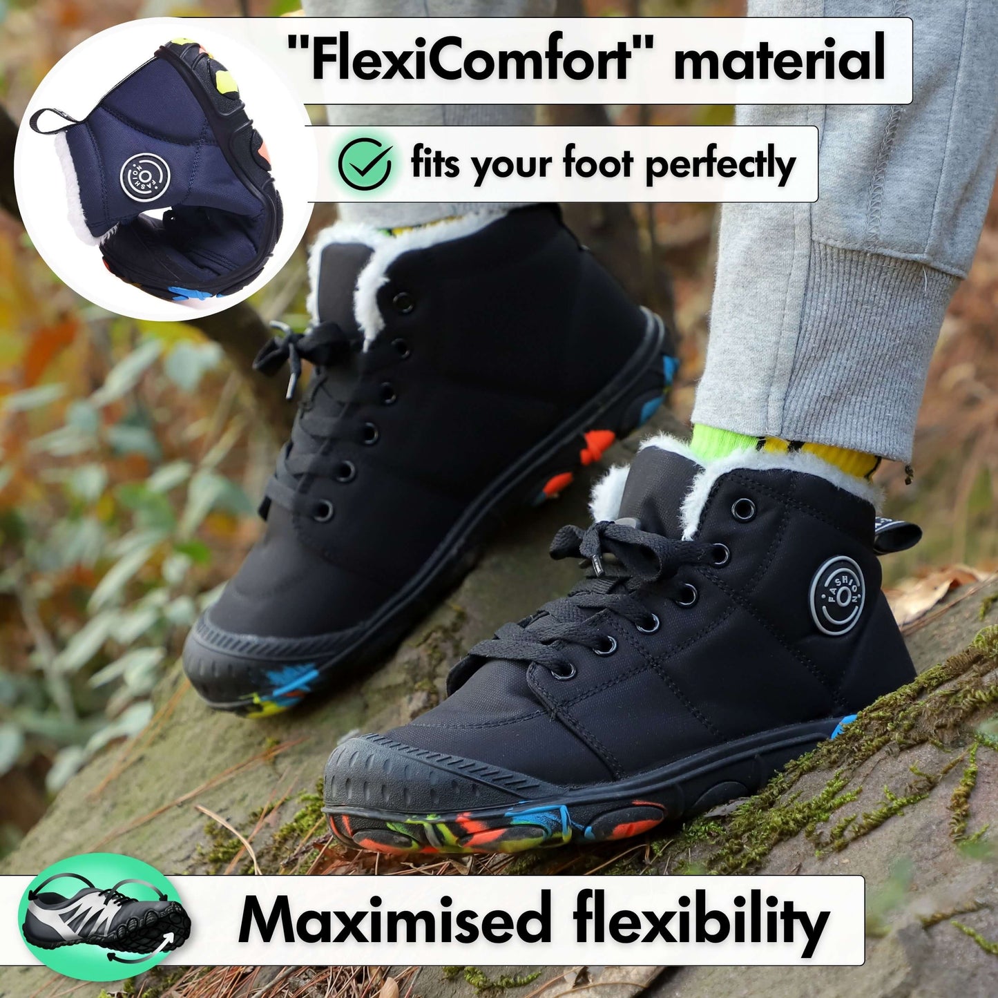 Winter Pro Kids - Waterproof Kids Barefoot Shoes