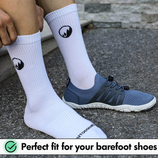 High Barefoot Sports Socks - White