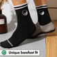 Mid-Cut Retro Barefoot Socks - Black