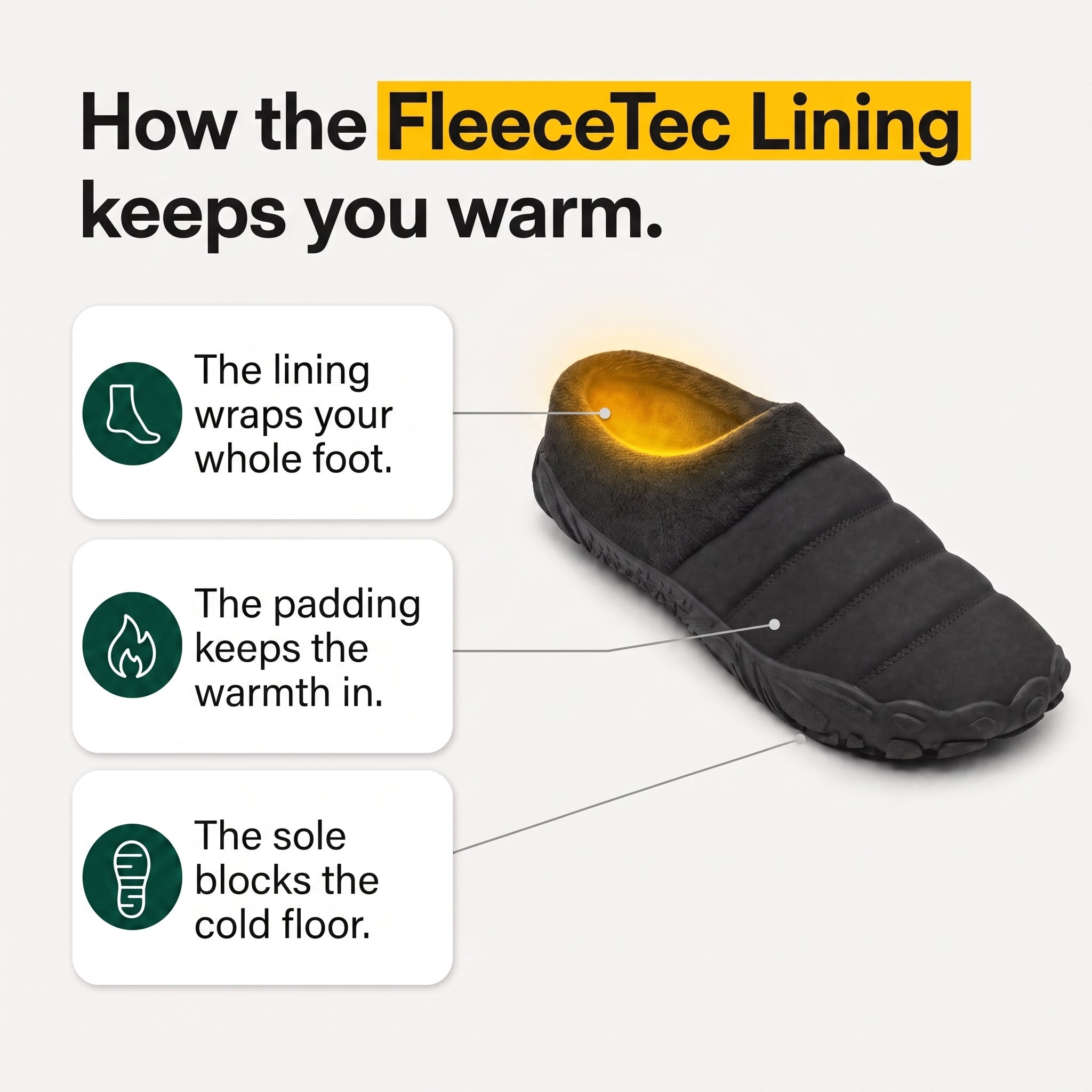 Cosy Max Slippers, how the FleeceTec Lining keeps you warm