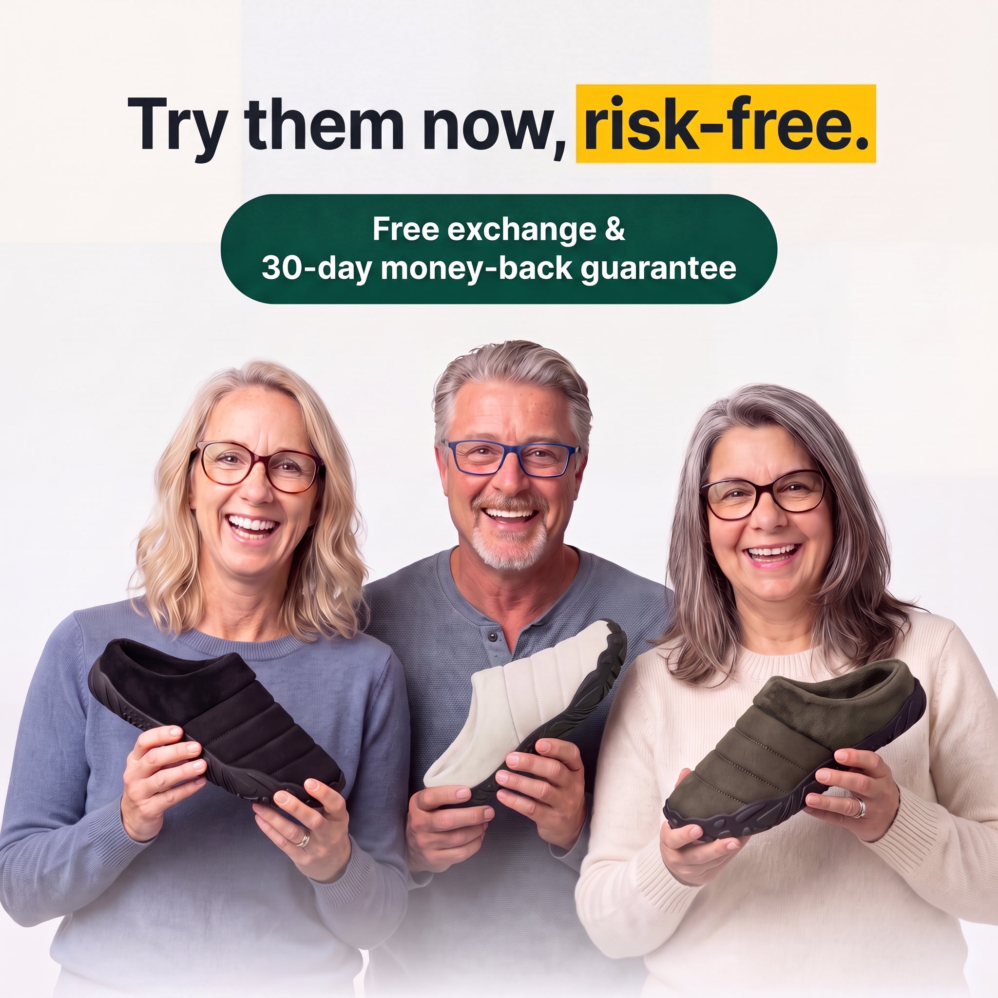 Cosy Max Slippers, try them risk-free with our guarantee