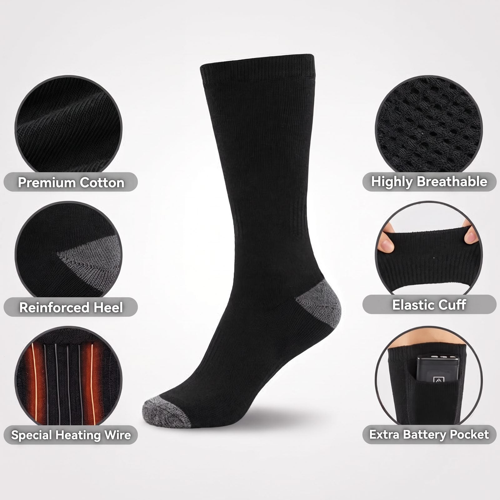 SmartHeat Heated Socks, the details