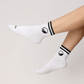 Mid-Cut Retro Barefoot Socks - White