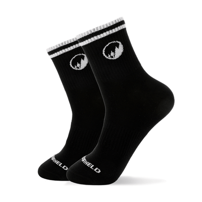 Mid-Cut Retro Barefoot Socks - Black